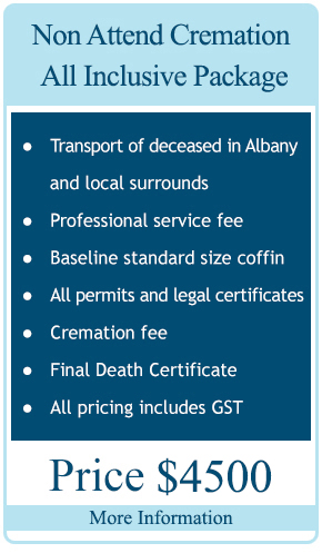 Non Attended Cremation All Inclusive Package $3995